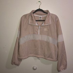 Light Pink Half Zip Sweatshirt